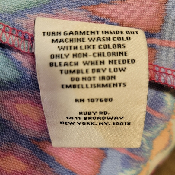 Ruby Rd. Colorful Patterned Dress NWT - Picture 6 of 7